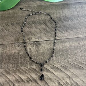 Elegant Black Beaded Necklace